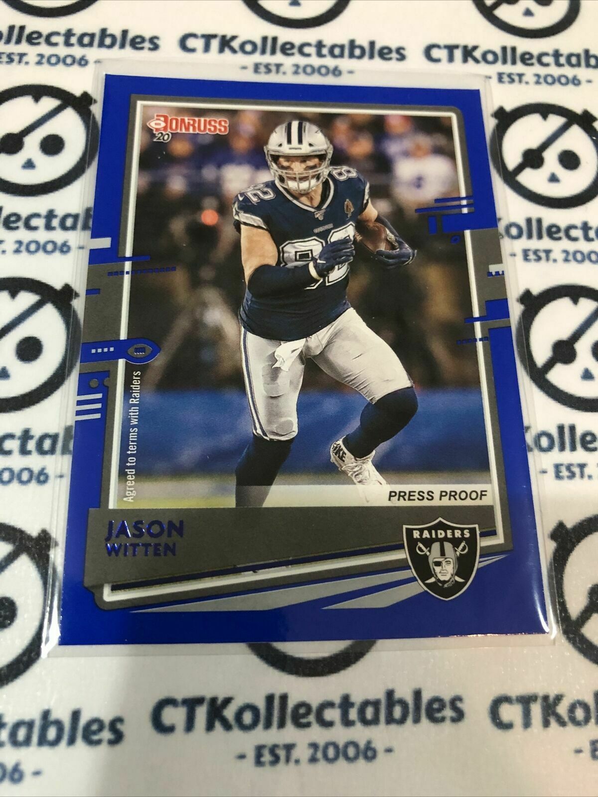 2020 NFL Donruss Press Proof Blue #83 Jason Witten