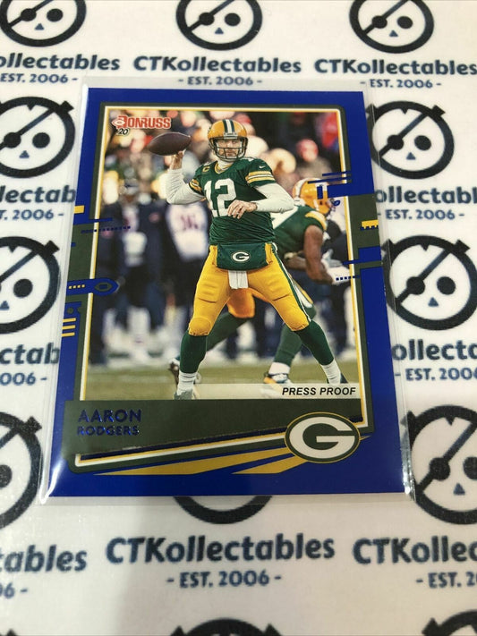 2020 NFL Donruss Press Proof Blue #103 Aaron Rodgers Variation