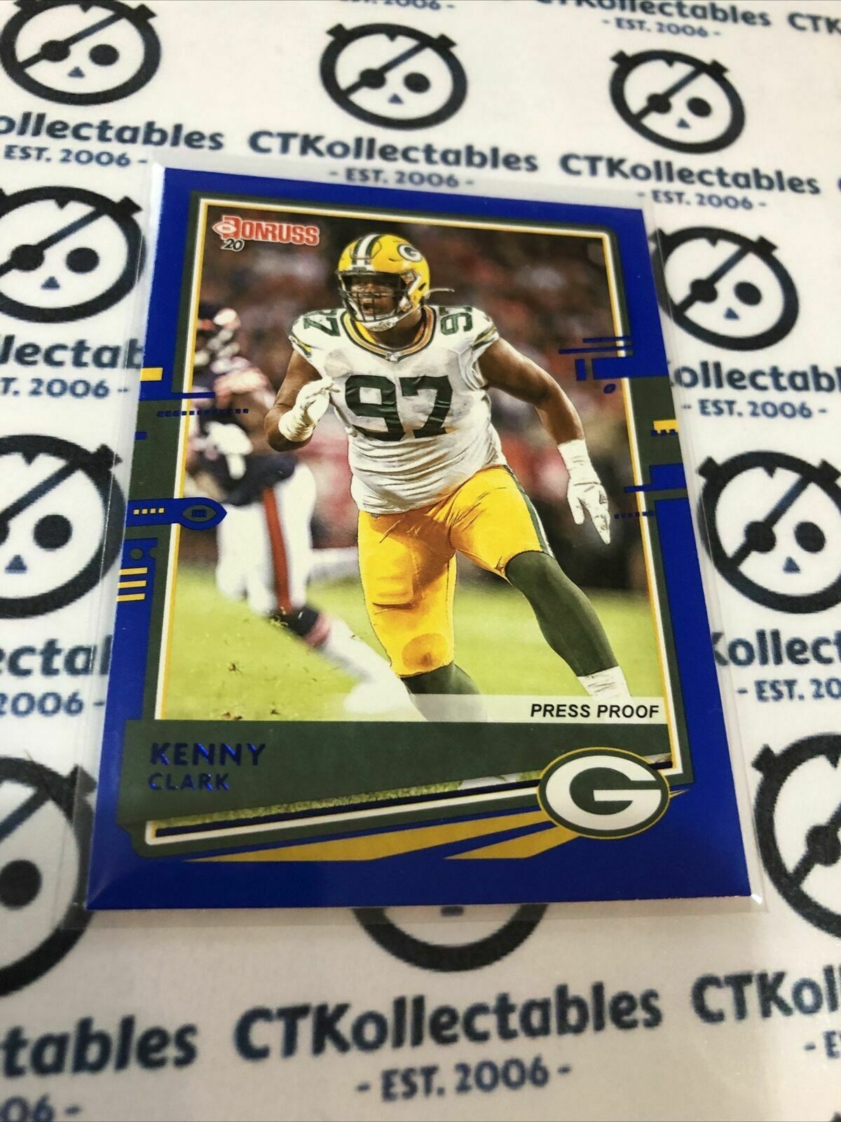 2020 NFL Donruss Press Proof Blue #107 Kenny Clark