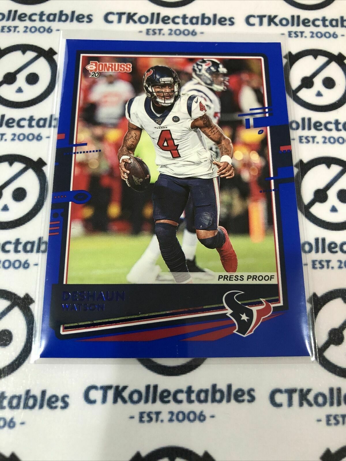 2020 NFL Donruss Press Proof Blue #111 Deshaun Watson