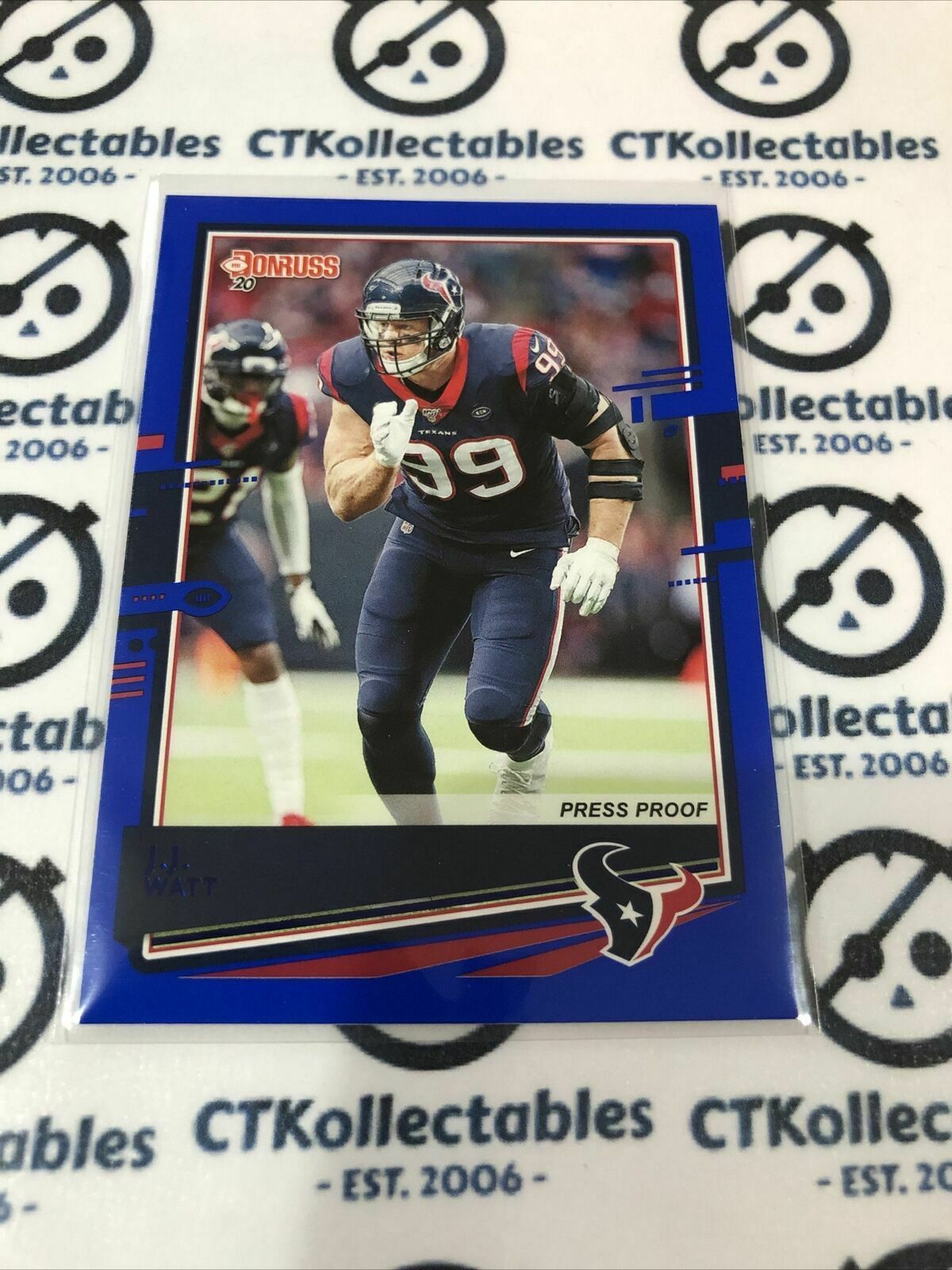 2020 NFL Donruss Press Proof Blue #113 JJ Watt