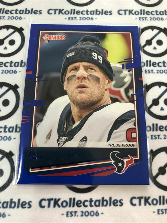 2020 NFL Donruss Press Proof Blue #113 JJ Watt Variation