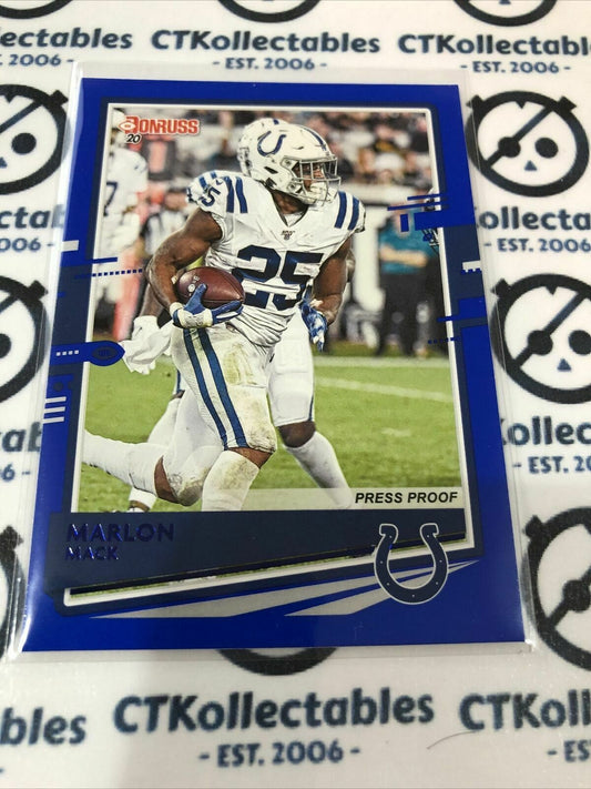 2020 NFL Donruss Press Proof Blue #122 Marlon Mack