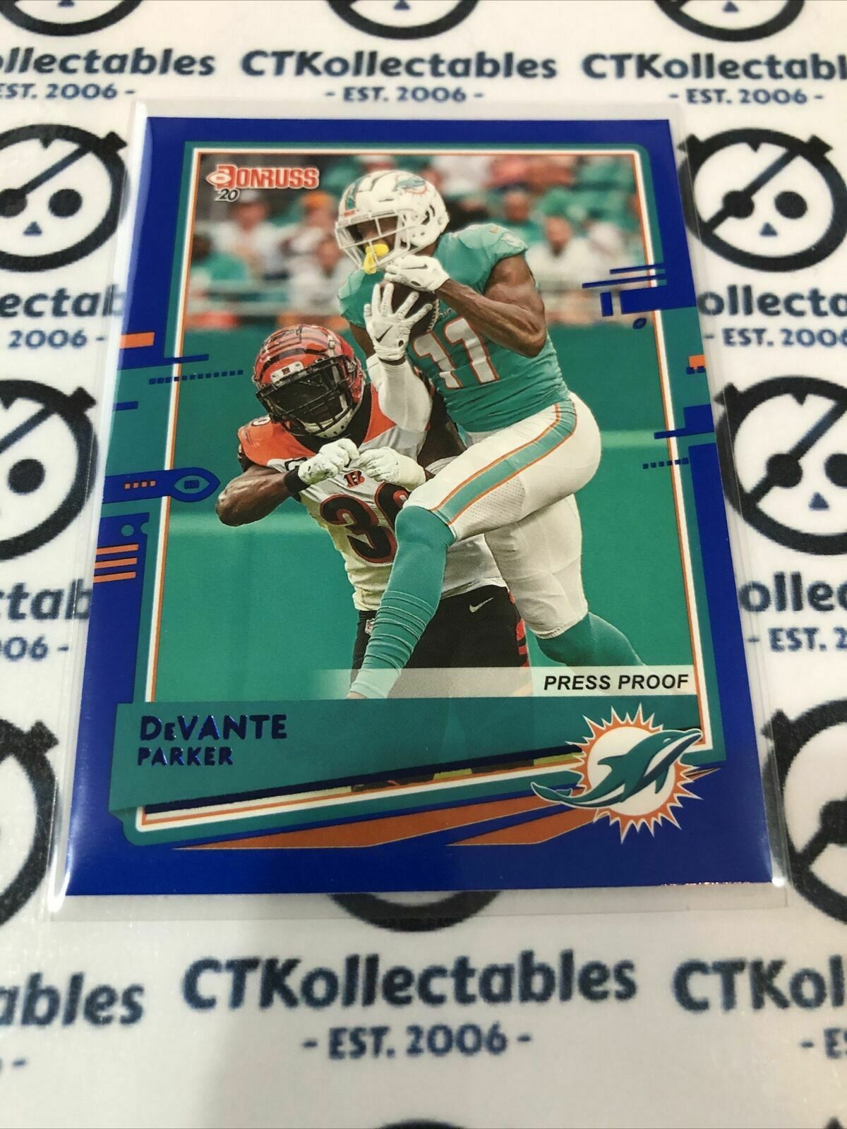 2020 NFL Donruss Press Proof Blue #151 DeVante Parker