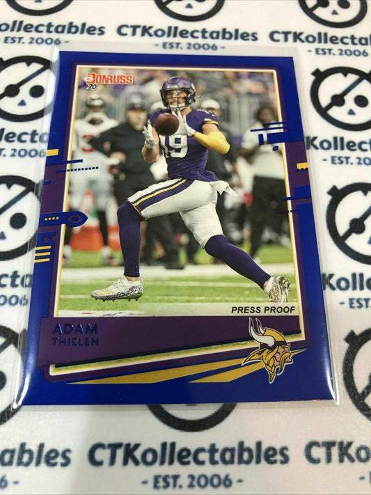 2020 NFL Donruss Press Proof Blue #160 Adam Thielen Variation