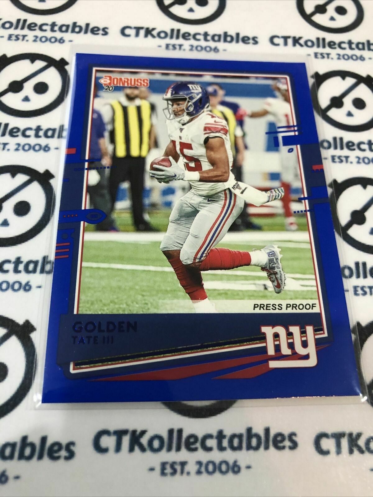 2020 NFL Donruss Press Proof Blue #189 Golden Tate III