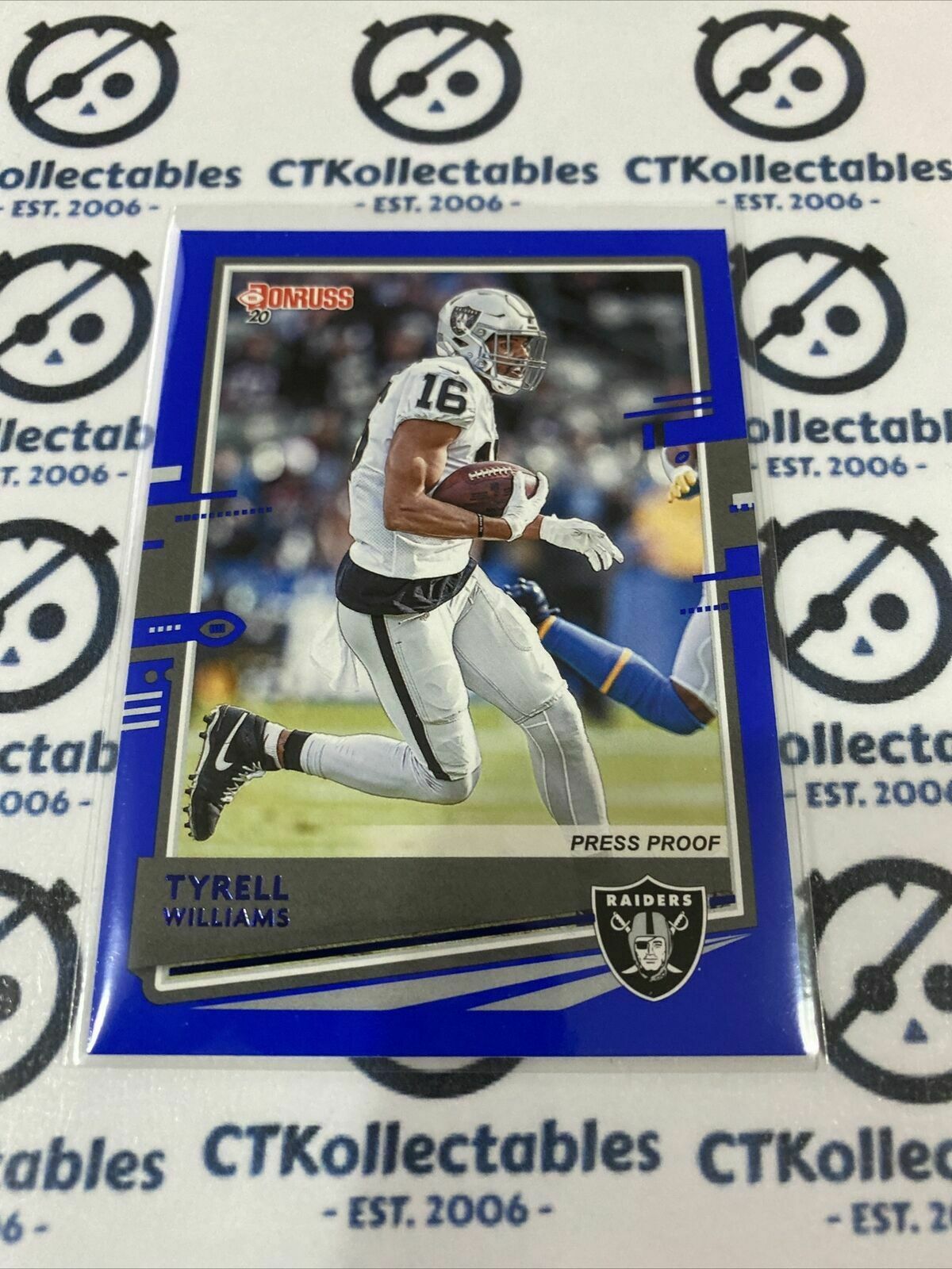 2020 NFL Donruss Press Proof Blue #203 Tyrell Williams