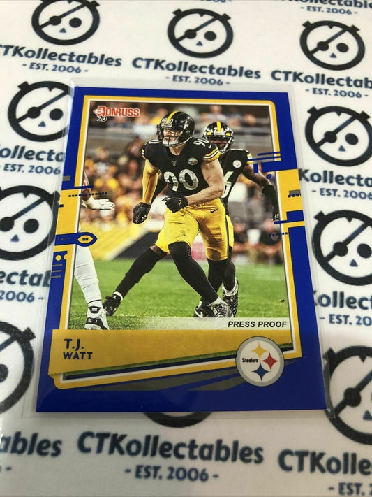 2020 NFL Donruss Press Proof Blue #220 T.J Watt