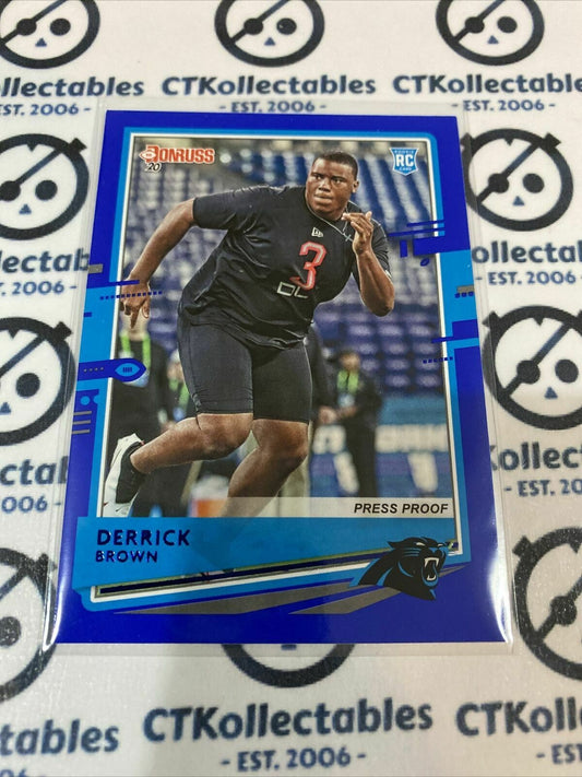 2020 NFL Donruss Press Proof Blue #264 Derrick Brown RC