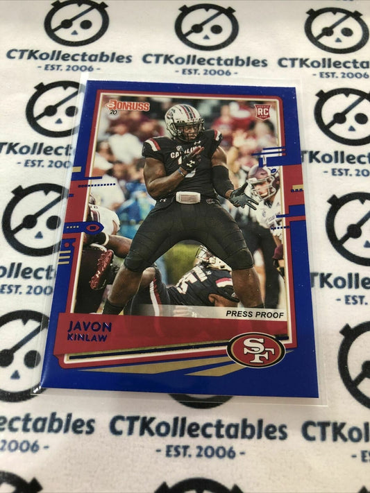 2020 NFL Donruss Press Proof Blue #265 Javon Kinlaw RC