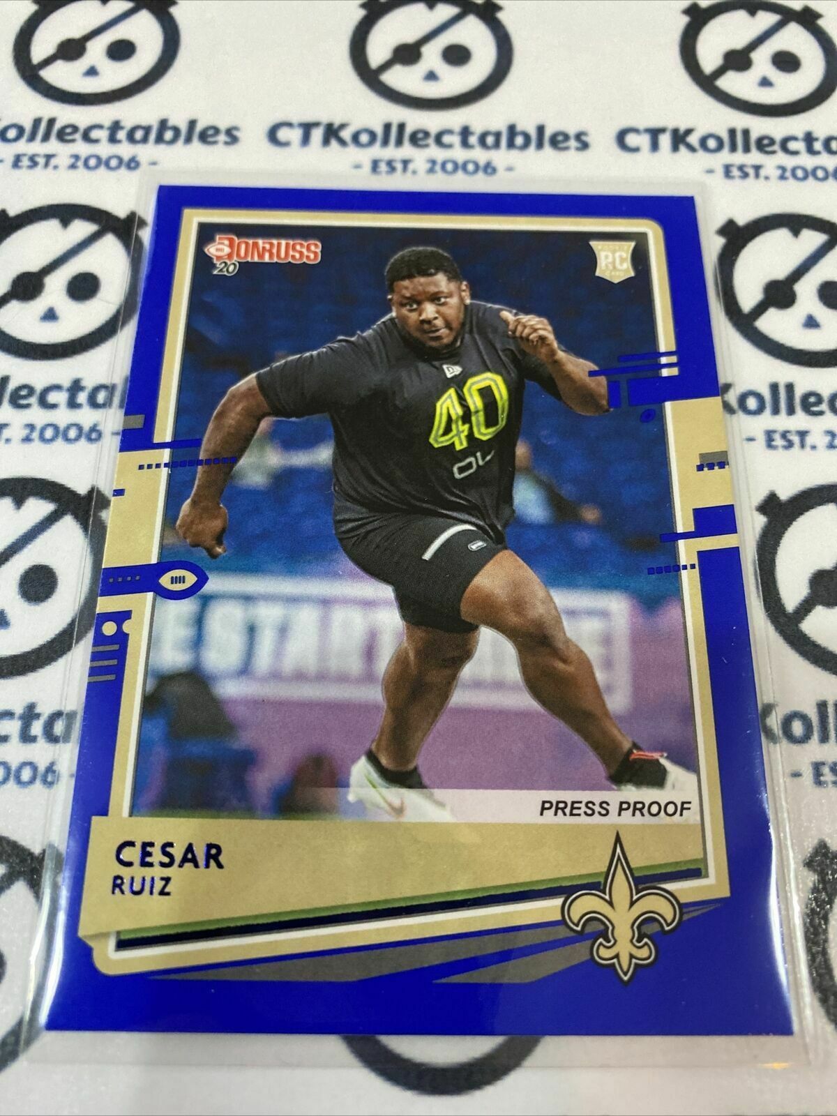 2020 NFL Donruss Press Proof Blue #281 Cesar Ruiz RC