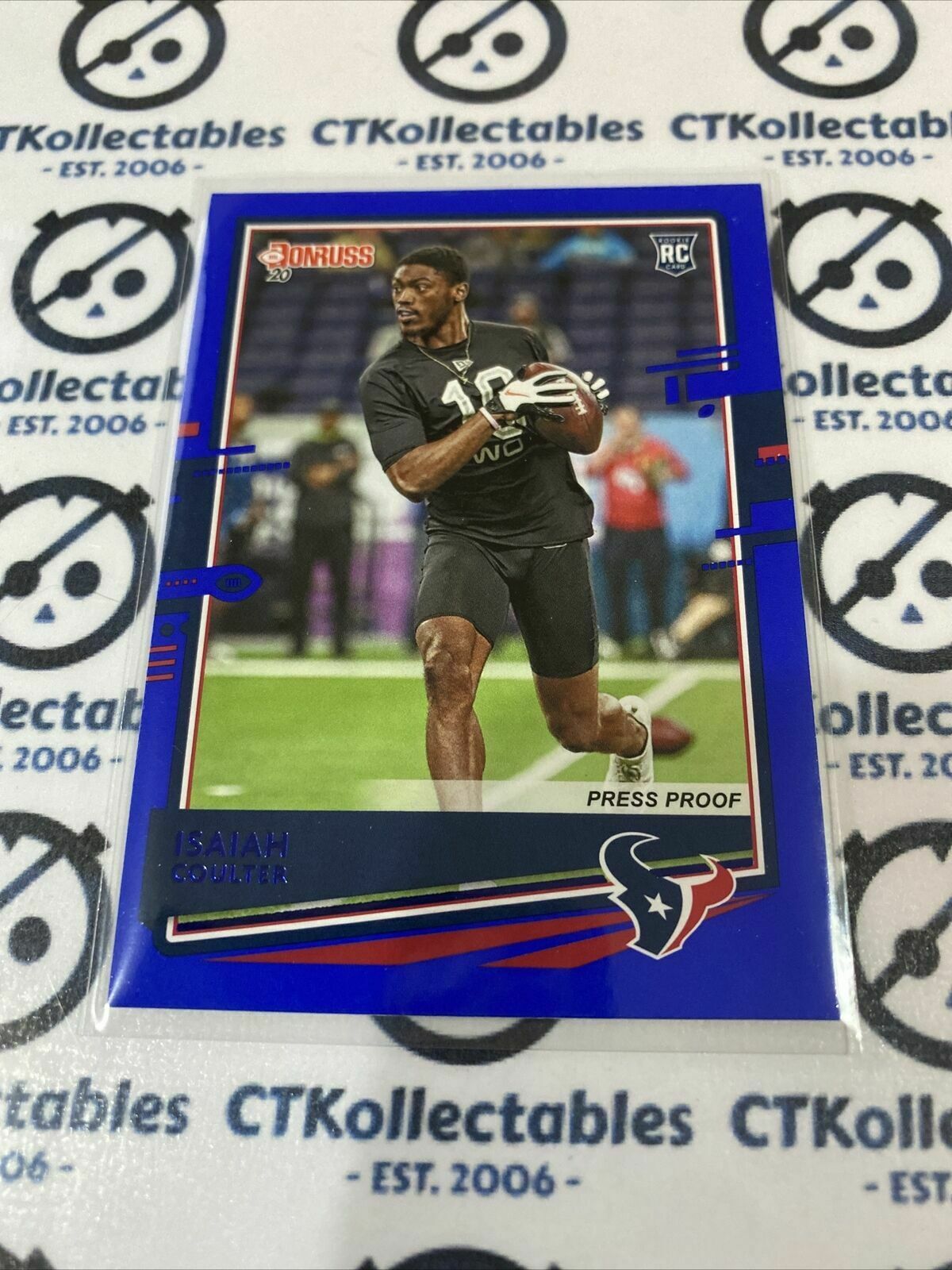 2020 NFL Donruss Press Proof Blue #282 isaiah Coulter RC