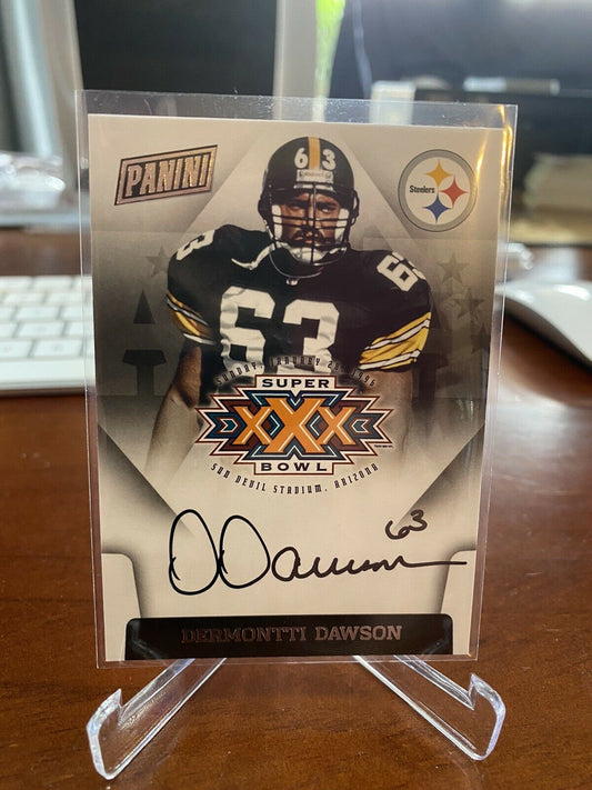 2015 NFL Panini Dermontti Dawson Super Bowl XXX Auto Steelers