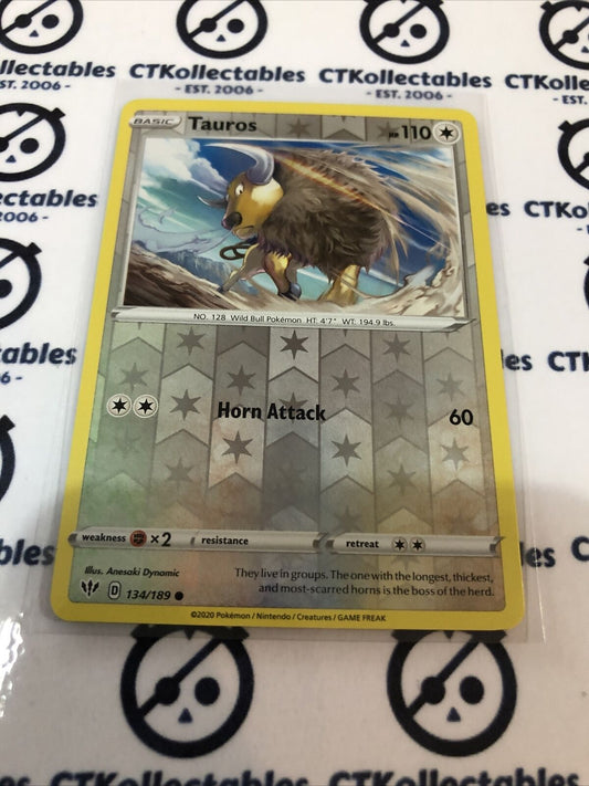 Tauros #134/189 Reverse Holo Common Pokémon Card S&S Darkness Ablaze