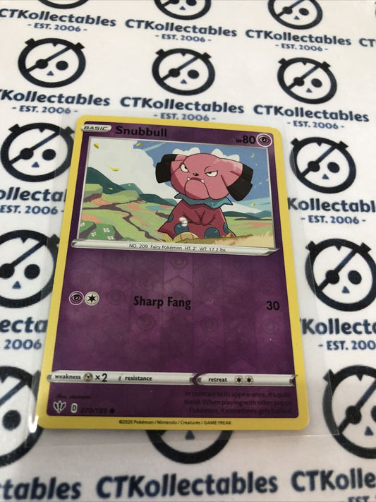 Snubbull #070/189 Reverse Holo Common Pokémon Card S&S Darkness Ablaze