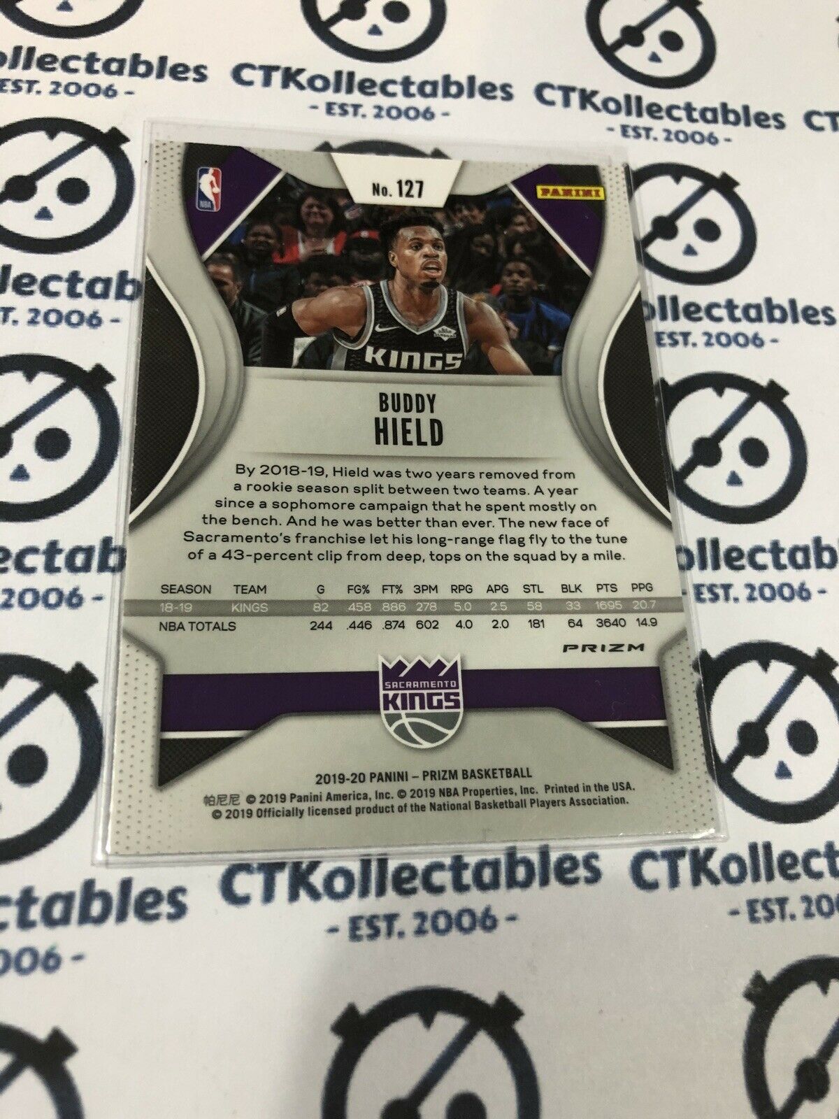 2019 Panini Nba Prizm Buddy Hield Green Prizm #127 Kings