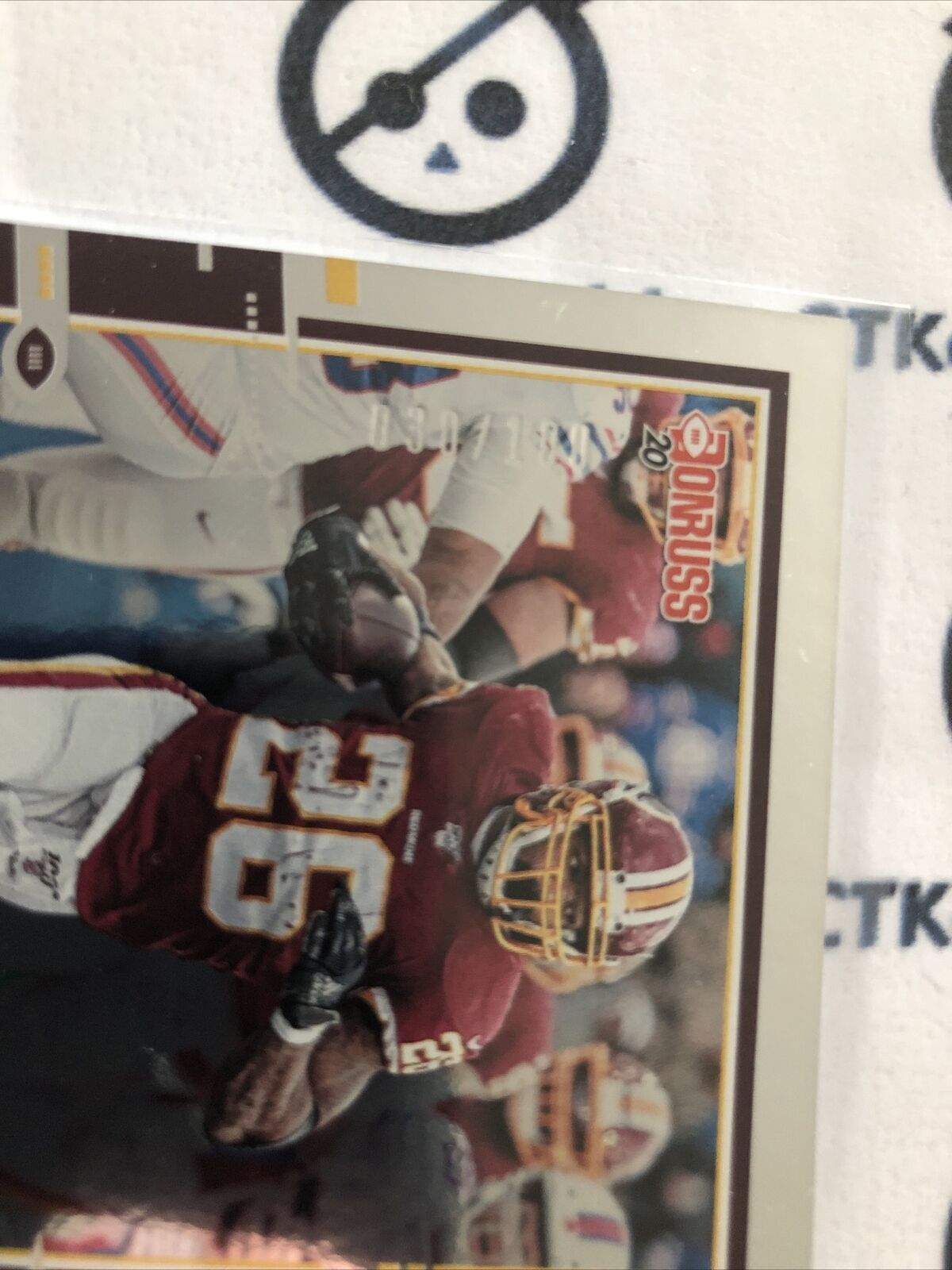 2020 NFL Donruss Adrian Peterson Silver Press Proof #030/100 Redskins