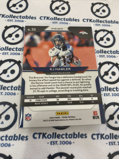 2020 NFL Prizm KJ Hamler Silver Prizm RC #315 Broncos