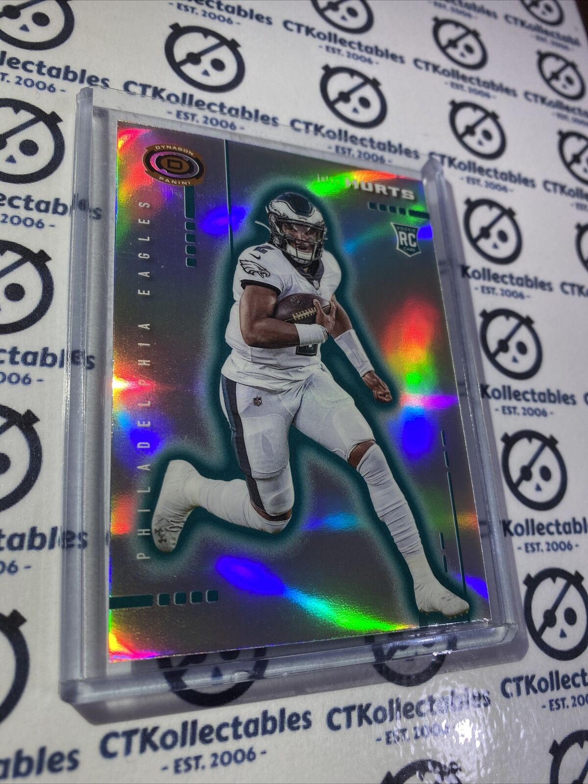 2020 NFL Chronicles Dynagon Silver Prizm Hurts RC #D-19 Eagles