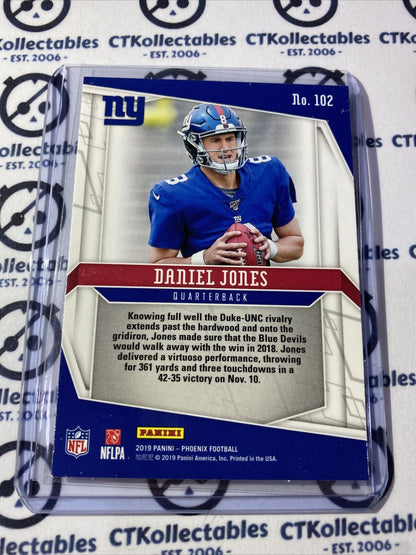 2019 NFL Panini Phoenix Daniel Jones RC #102 Silver Giants