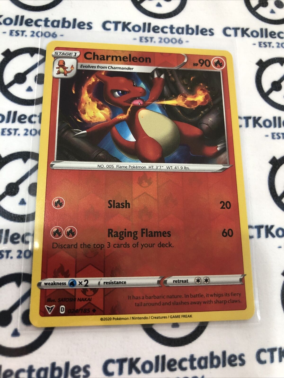 Charmeleon #024/185 Reverse Holo Uncommon- Pokemon Card Vivid Voltage