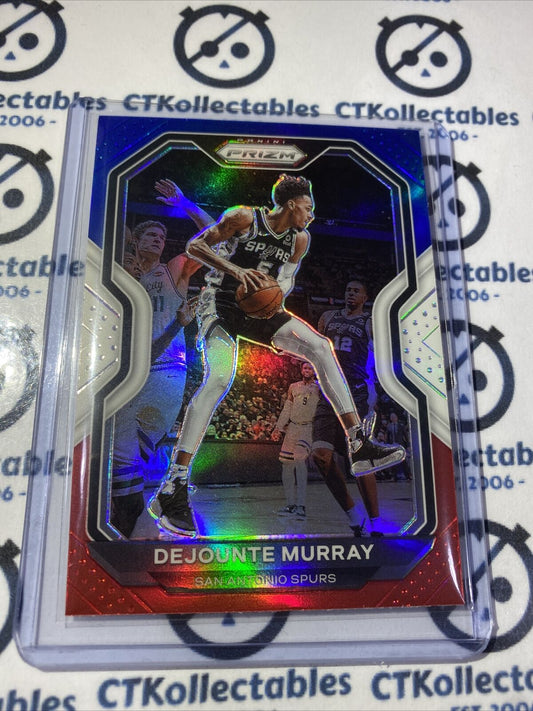 2020-21 NBA Prizm Dejounte Murray Red White Blue Prizm #153 Spurs