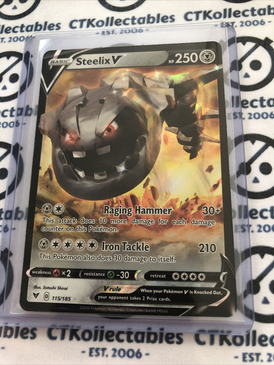 Steelix V #115/185 Ultra Rare- Pokemon Card Vivid Voltage