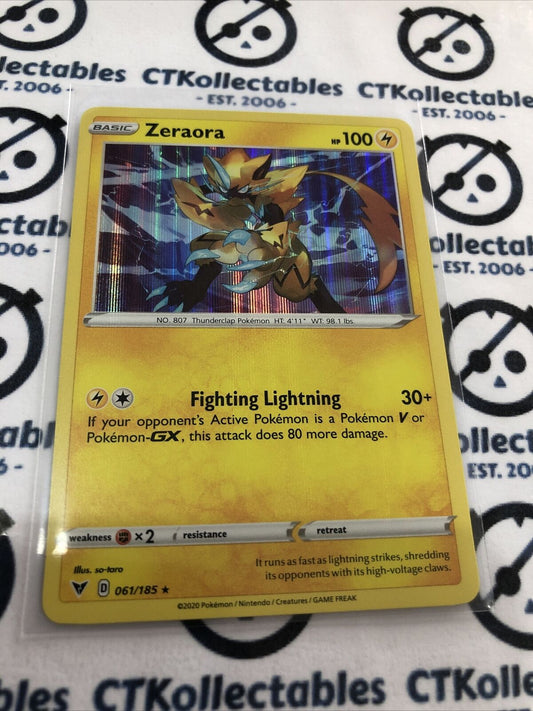 Zeraora #061/185 Holo Rare- Pokemon Card Vivid Voltage