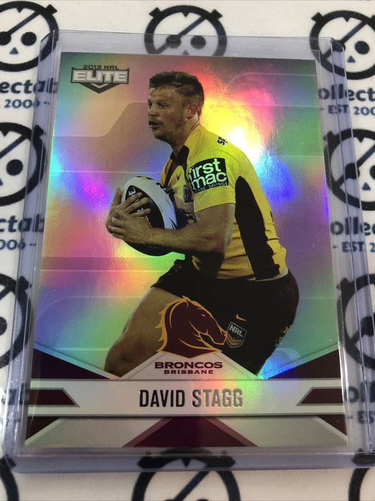 2013 NRL Elite Parallel David Stagg P8 Brisbane Broncos