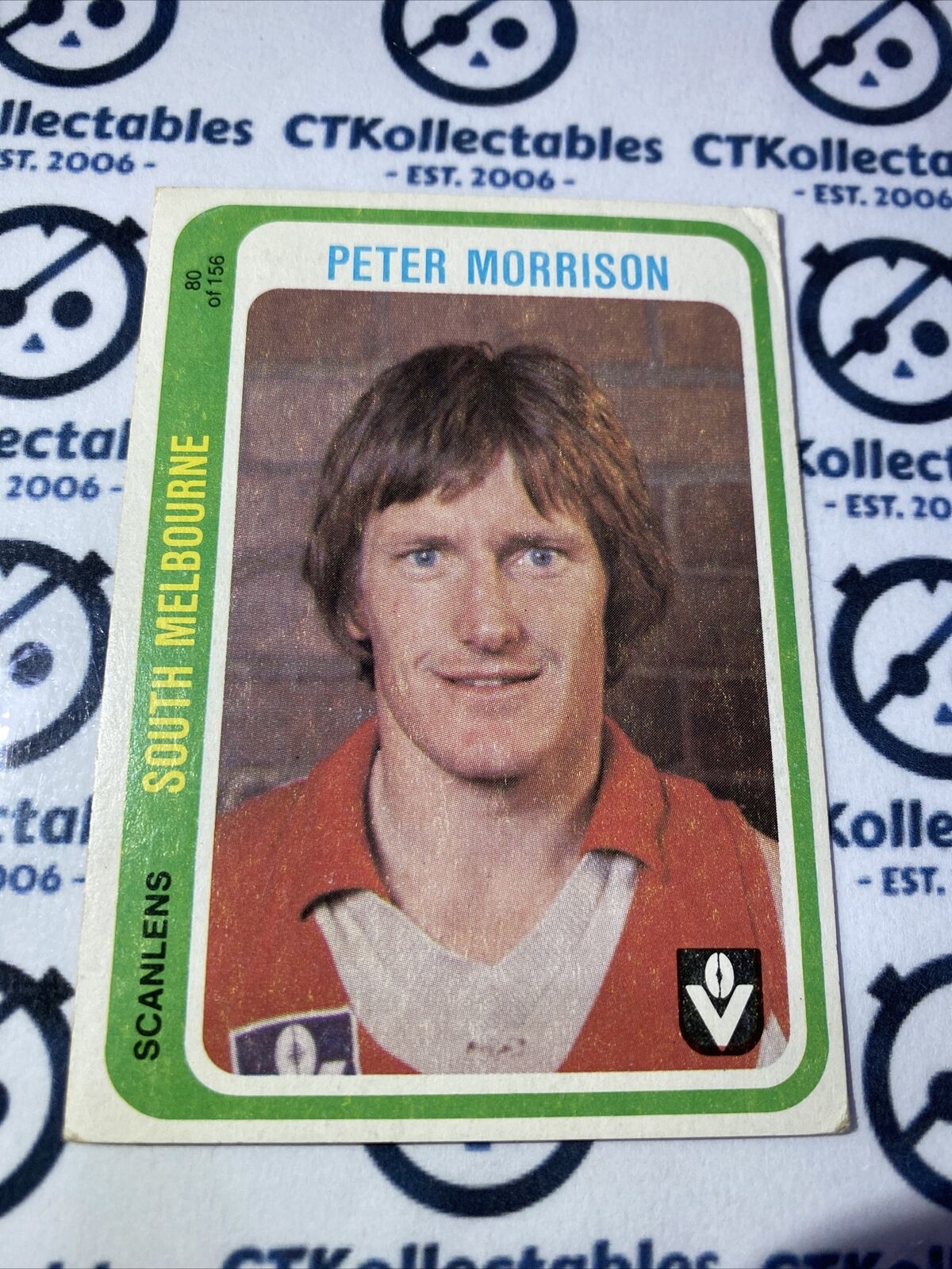 1979 Scanlens VFL Peter Morrison #80 Of 156 South Melbourne