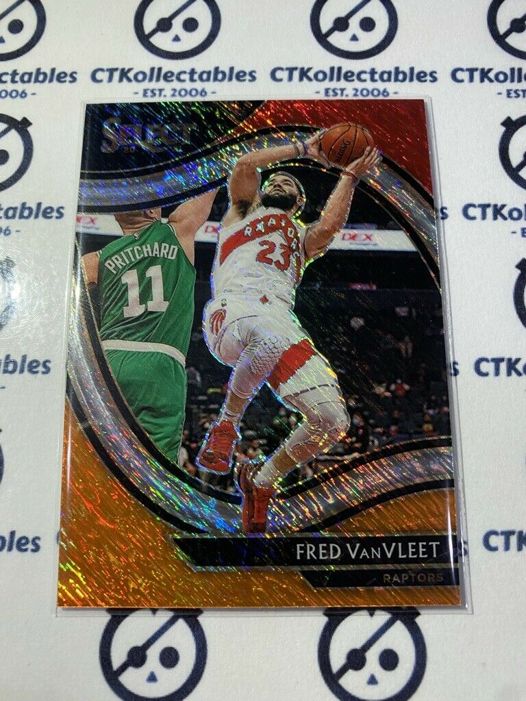 2020-21 Panini NBA Select Fred VanVleet Courtside Red White Orange #231 Raptors