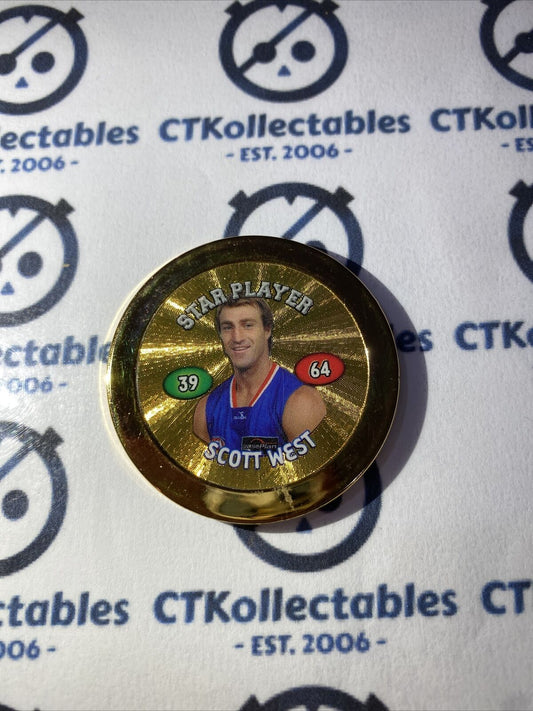 2008 Topps AFL Chipz Scott West Gold Poker Chip