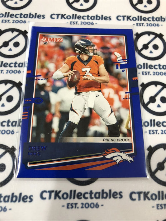 Drew Lock Blue Press Proof #87 Variation #87 2020 NFL Donruss