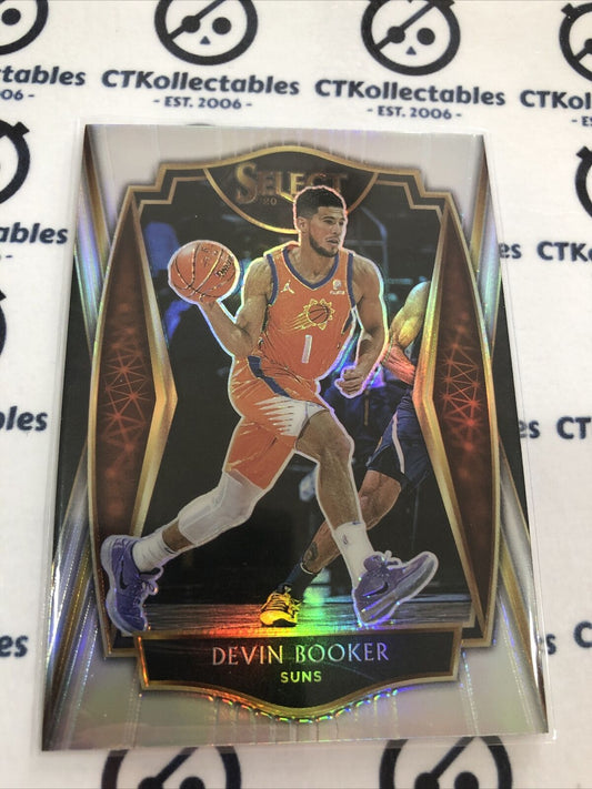 2020-21 Panini NBA Select Devin Booker Premier Level Silver Prizm #121