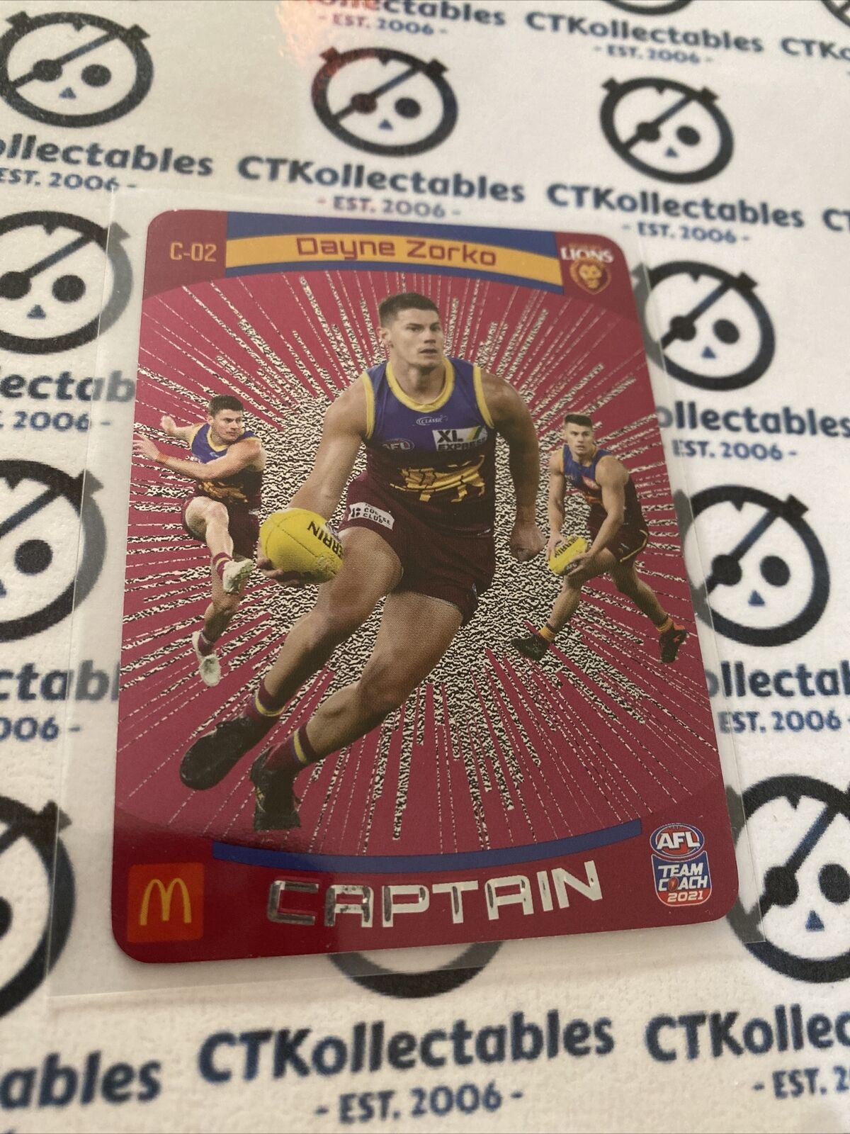 2021 AFL Teamcoach McDonalds Captain Dayne Zorko #C-02 Lion