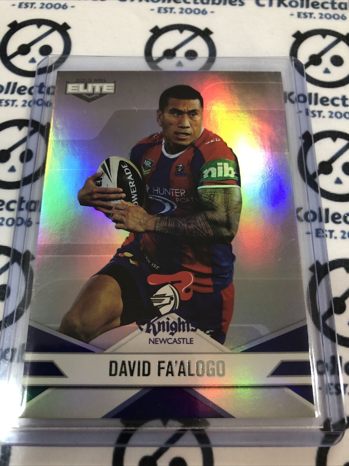 2013 NRL Elite Parallel David Fa’alogo P67 Newcastle Knights