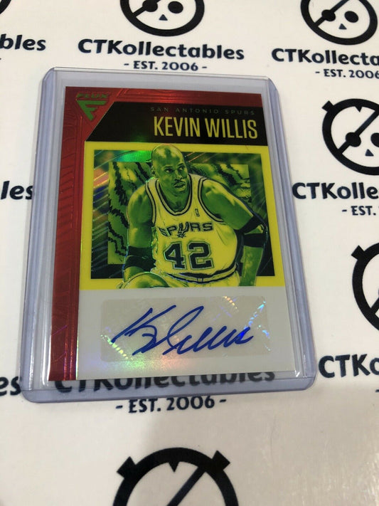 2019-20 NBA Chronicles Flux Autograph Kelvin Willis Red Prizm Spurs