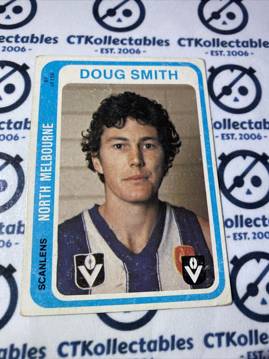 1979 Scanlens VFL Doug Smith #61 Of 156 North Melbourne