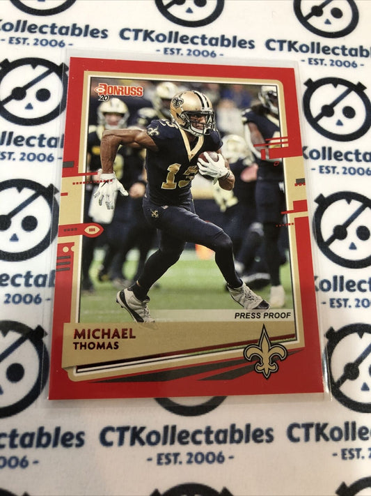 2020 NFL Donruss Michael Thomas Red Press Proof #177 Saints