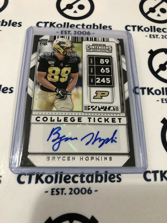 2020 NFL Contenders Draft Picks Brycen Hopkins College Ticket Auto Rams