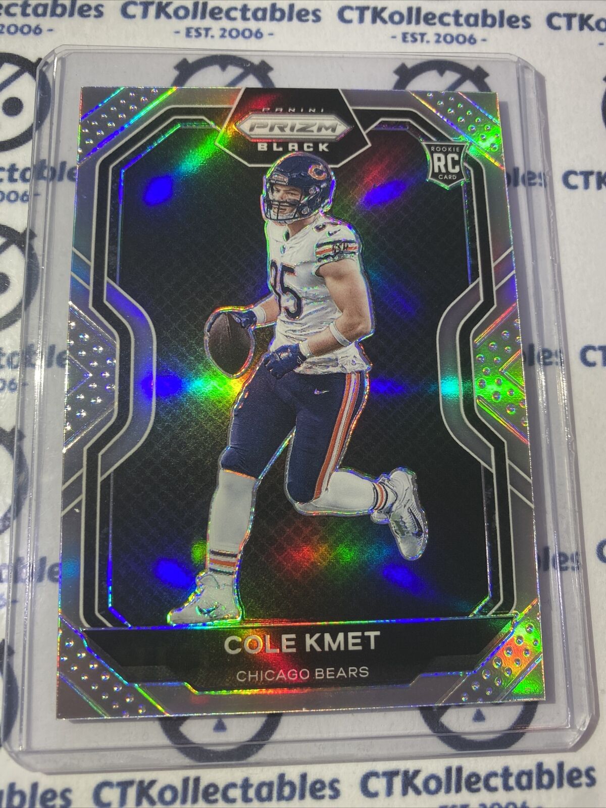 2020 NFL Chronicles Black Prizm Cole Kmet Silver Prizm RC #PB-17