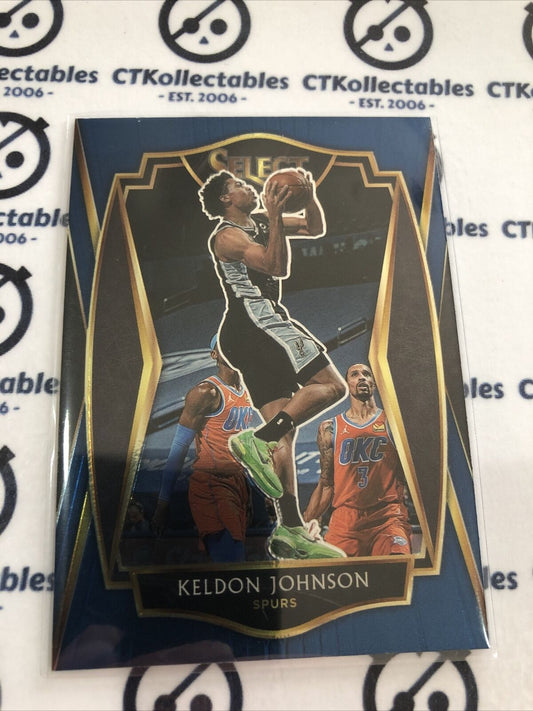 2020-21 Panini NBA Select Blue Premier Level Keldon Johnson Spurs #148