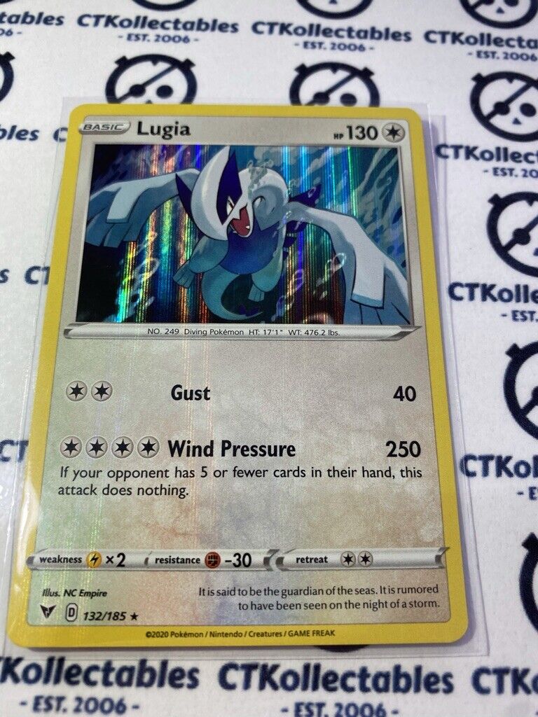 Lugia Holo Rare #132/185 Pokémon Card Vivid Voltage