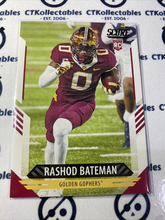 2021 NFL Score Rookie Card Rashod Bateman #327 RC Ravens