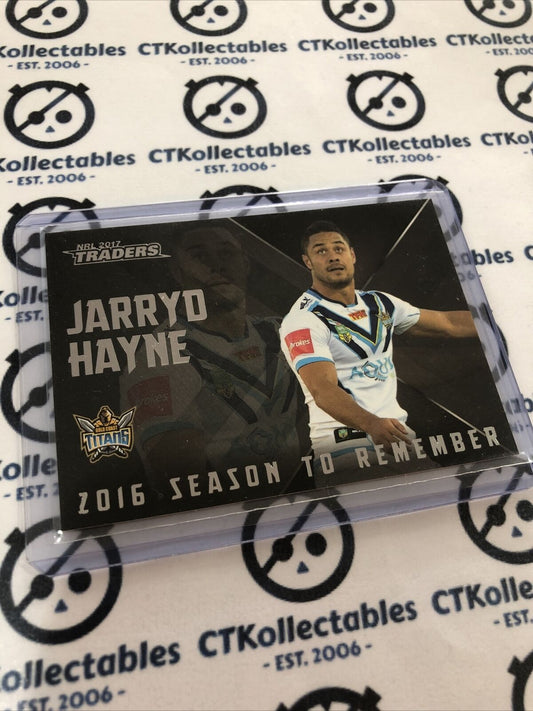 2017 NRL Traders Season To Remember Jarryd Hayne #SR10/32 Titans