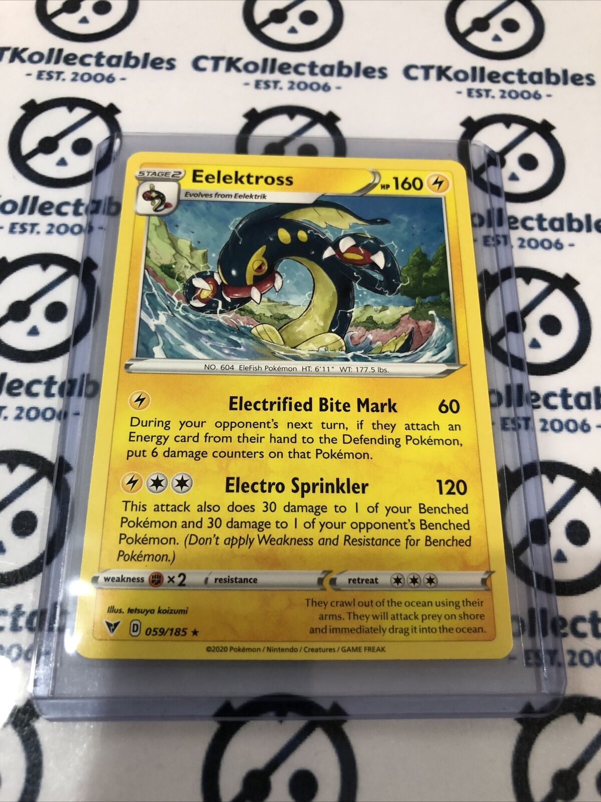 Eelektross #059/185 Rare Pokemon Card Sword & Shield: Vivid Voltage