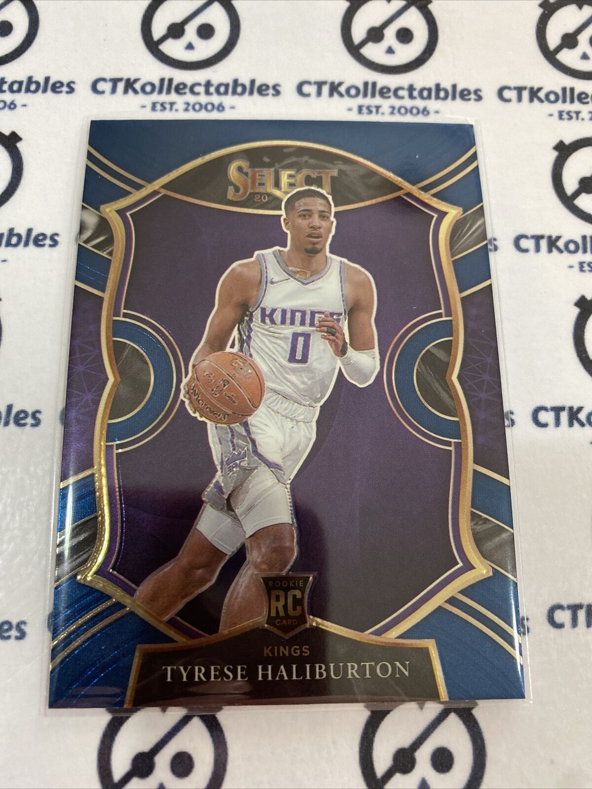 2020-21 Panini NBA Select Tyrese Haliburton Blue RC Concourse #72 Kings