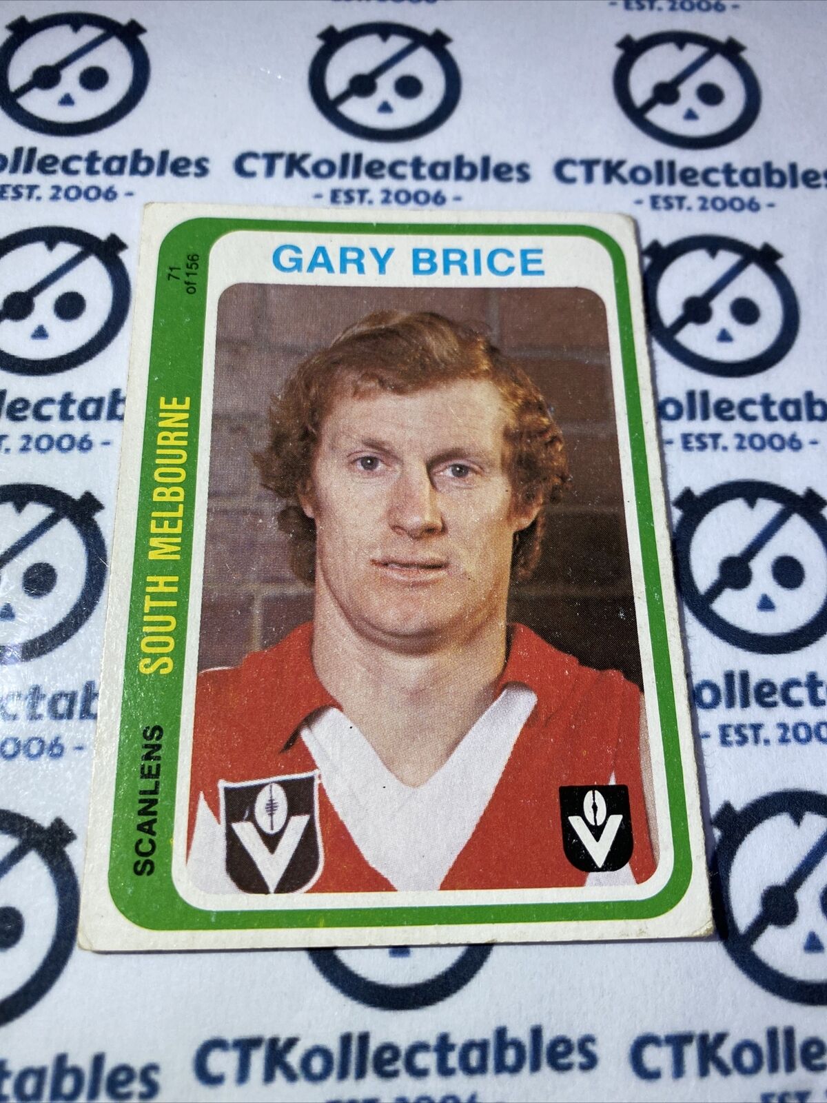 1979 Scanlens VFL Gary Brice #71 Of 156 South Melbourne