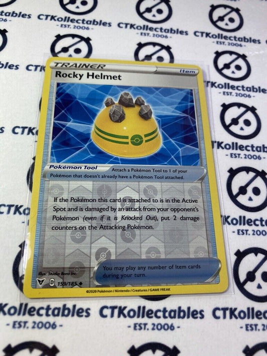 Rocky Helmet Trainer Reverse Holo #159/185 Pokémon Card Vivid Voltage