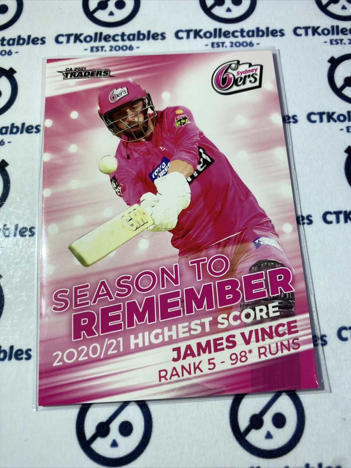 2021/2022 TLA Cricket Traders Season To Remember #STR25/30 James Vince